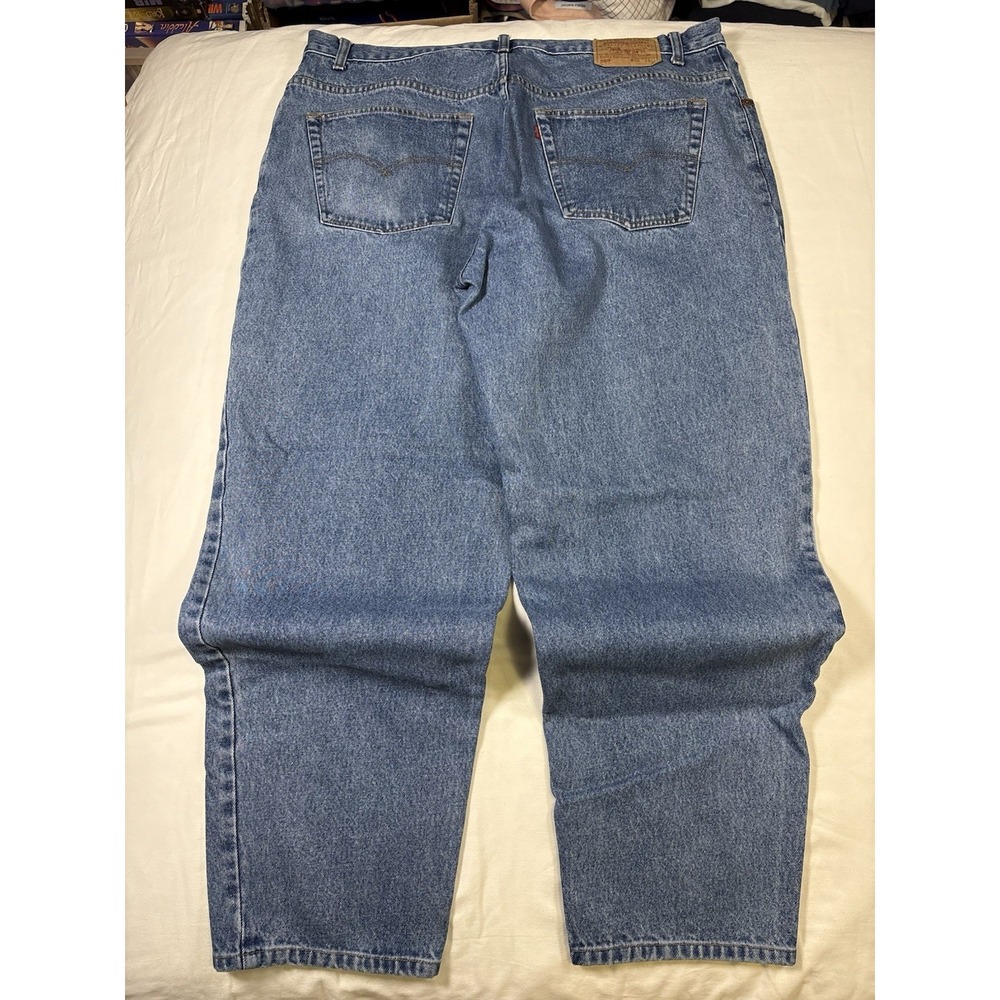 VTG 2001 Levis 560 Jeans Mens 42x32 Medium Wash Blue Loose Tapered Denim Y2K - Picture 7 of 16